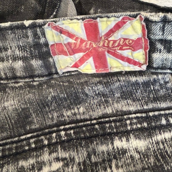 Machine Jeans Nouvelle Mode- US25/Italy 39(Size 0)-Black Acid Wash Jeans Italian - Picture 4 of 6
